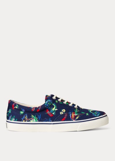 Zapatillas Polo Ralph Lauren Hombre Azul Marino Multicolor - Harpoon Canvas - QLVPJ5896